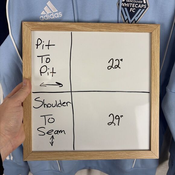 Adidas MLS Vancouver Whitecaps FC Travel Hoodie Blue Size Medium NWT - Picture 8 of 8